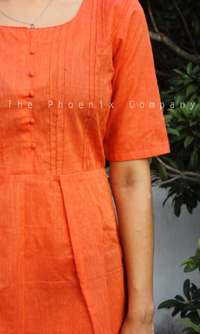 Light Rust Cotton Dress