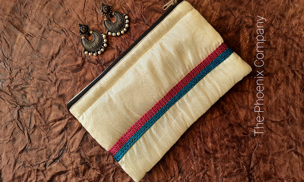 Off-white & light blue Purse