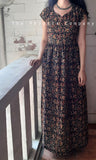 Black Kalamkari Maxi Dress