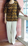 Black Ikat Short Kaftan