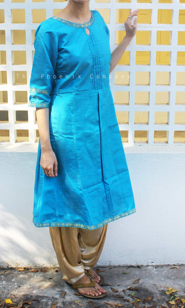 Blue Art Silk Kurta