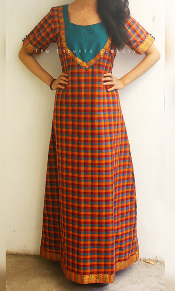 Chettinad Checks Maxi Dress