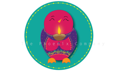 Little Birdie Diwali Fridge Magnet