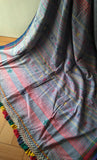 Kala Cotton Handloom Blue Bhujodi Saree