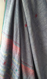 Kala Cotton Handloom Blue Bhujodi Saree