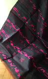 Black & Pink Cotton Saree