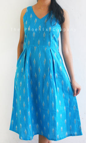 Light Blue Ikat Dress