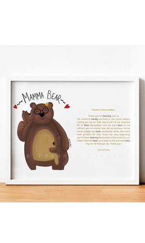 Mamma Bear Mother's Day Print