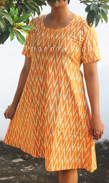 Mustard ikat Dress