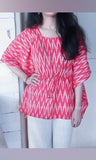 Pink Ikat Short Kaftan
