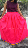 Bright Pink Long Skirt