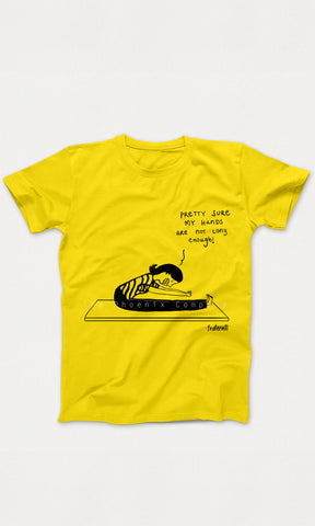 Yellow Reaching Toes Workout T-shirt