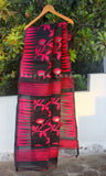 Black & Pink Cotton Saree