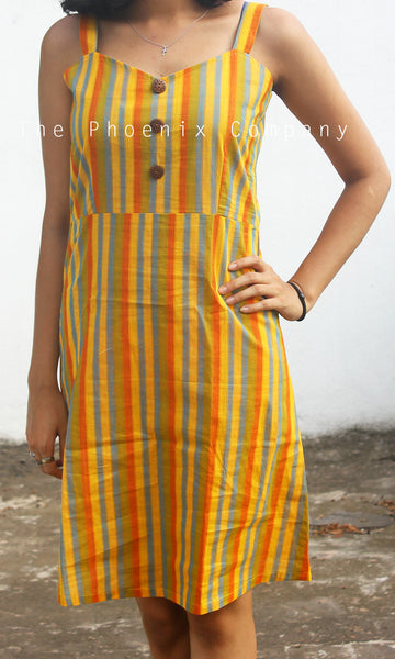 Yellow Striped Dress