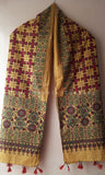Blue Ajrakh Stole with Puzzle motifs