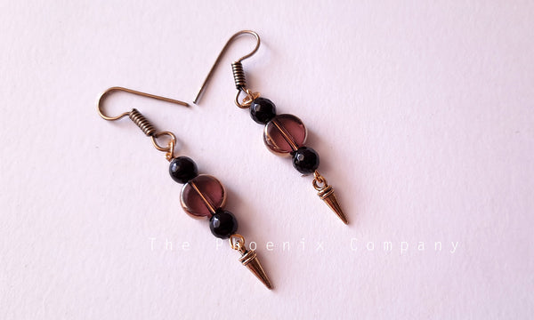 Black beaded Earrings