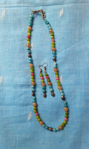 Multicolour Beaded Jewellery Set