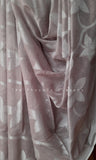 Muted Mauve w/silver floral threadwork Jute Silk Saree