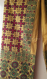 Blue Ajrakh Stole with Puzzle motifs