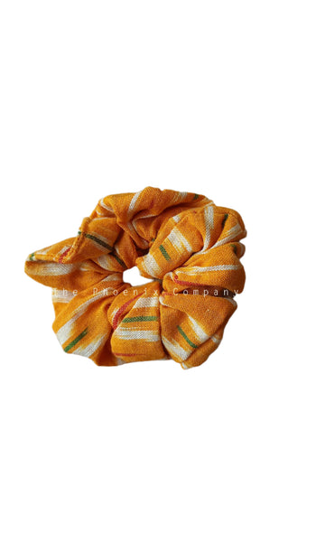 Mustard Ikat Scrunchie