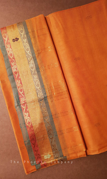 Mustard Venkatagiri Handloom Cotton Saree