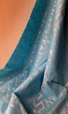 Light Blue with silver threadwork Jute silk & Tissue Saree