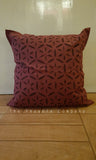 Maroon Applique work Cushion Covers (Set of 2)