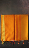 Orange Bamboo Silk Handloom Saree