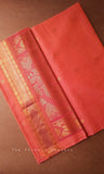 Peach Venkatagiri Handloom Cotton Saree