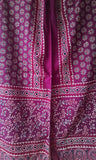 Maroon Ajrakh Stole with Small Floral motifs