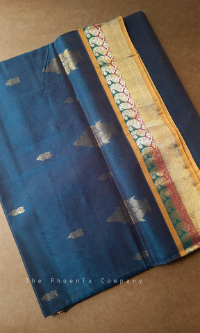 Dark Blue Venkatagiri Handloom Cotton Saree