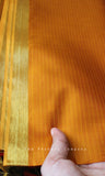 Orange Bamboo Silk Handloom Saree