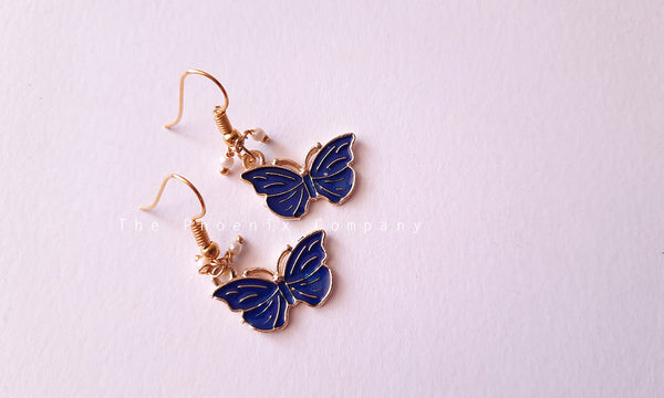 Blue Butterfly Earrings