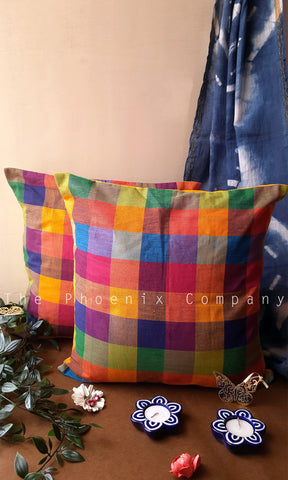 Madras Checks Cushion Covers