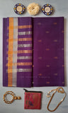 Purple Venkatagiri Handloom Cotton Saree