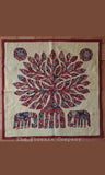 Light Yellow Tree of Life Applique work Cushion Covers (Set of 2)