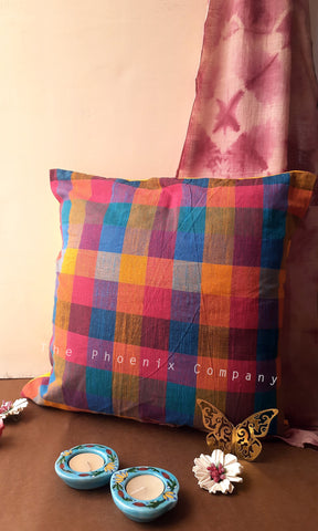 Madras Checks Cushion Covers 2