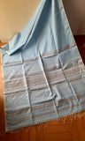Sky Blue Handloom Maheshwari Cotton Saree