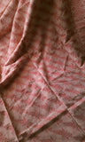Light Yellow & Dark Pink Khadi Cotton and Jute Silk Saree