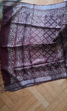 Burgundy Linen Saree