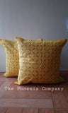Yellow Applique work Cushion Covers (Set of 2)