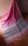 Pastel Pink Cotton Saree with threadwork