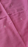 Pastel Pink Cotton Saree with threadwork