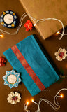 Copper Sulphate Blue with Pink Zari Purse
