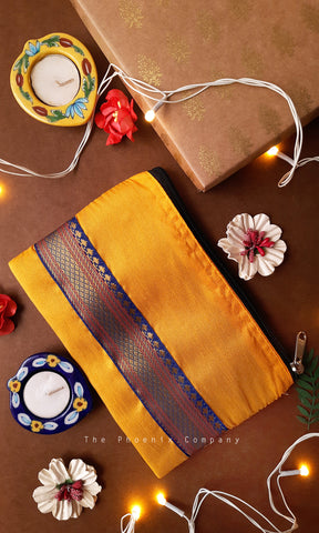 Mango Yellow & Blue Matching Accessories Rakhi Gift Hamper for Sisters