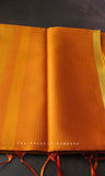 Orange Bamboo Silk Handloom Saree