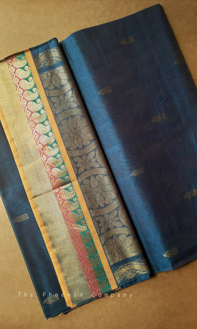 Dark Blue Venkatagiri Handloom Cotton Saree