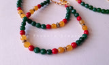Green Beaded Jewellery Set