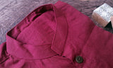 Wine coloured Organic Linen Short Kurta