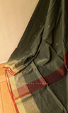 Moss Green Handloom Maheshwari Cotton Saree